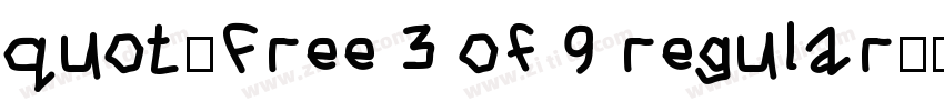 quot;Free 3 of 9 regular字体转换 quot;Free 3 of 9 regular字体转换